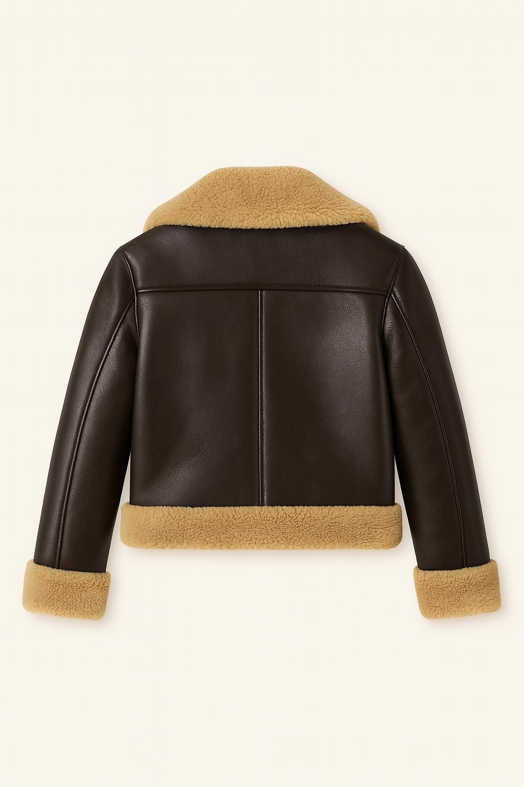 Camille - Cropped Dames Aviator Jas met Zachte Voering