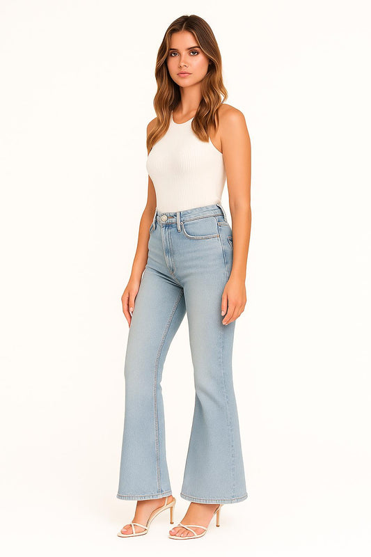 Daniella - Dames Flared Jeans met Hoge Taille